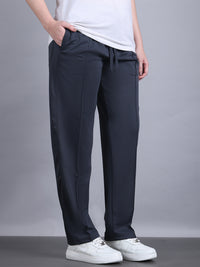 Mack Jonney Solid | Grey | Relaxed Fit | Cotton Trackpant For Women