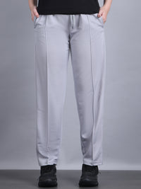 Mack Jonney Solid | Greyy | Relaxed Fit | Cotton Trackpant For Women