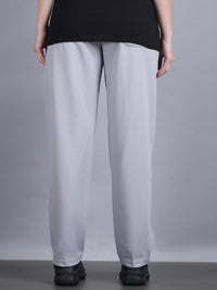 Mack Jonney Solid | Greyy | Relaxed Fit | Cotton Trackpant For Women