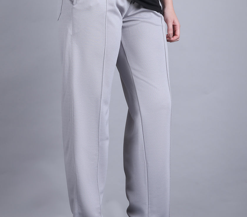 Mack Jonney Solid | Greyy | Relaxed Fit | Cotton Trackpant For Women