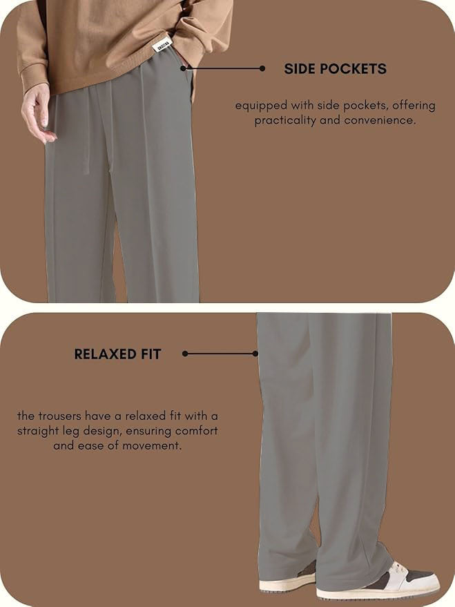 Mack Jonney  Regular Fit  Grey Cotton Trackpant For Men