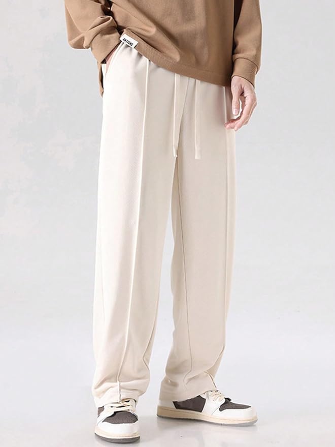 Mack Jonney  Regular Fit  Off White Cotton Trackpant For Men