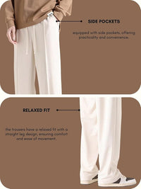 Mack Jonney  Regular Fit  Off White Cotton Trackpant For Men