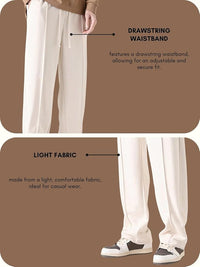 Mack Jonney  Regular Fit  Off White Cotton Trackpant For Men