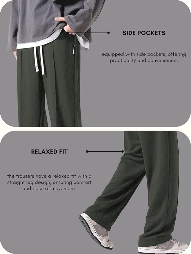 Mack Jonney  Regular Fit  Olive Cotton Trackpant For Men