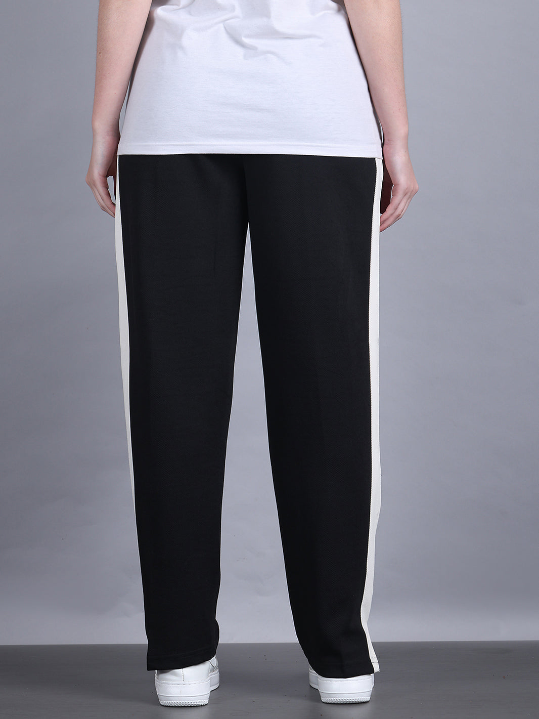 Mack Jonney Colorblock | Black | Relaxed Fit | Cotton Trackpant For Women