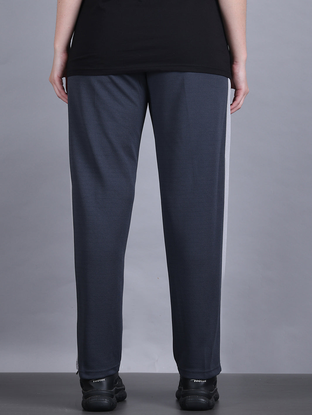 Mack Jonney Colorblock | Grey | Relaxed Fit | Cotton Trackpant For Women