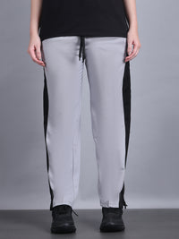 Mack Jonney Colorblock | Greyy | Relaxed Fit | Cotton Trackpant For Women