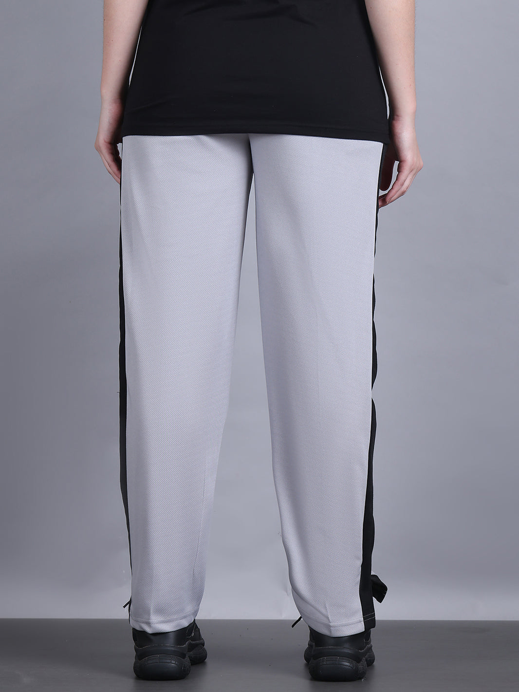 Mack Jonney Colorblock | Greyy | Relaxed Fit | Cotton Trackpant For Women