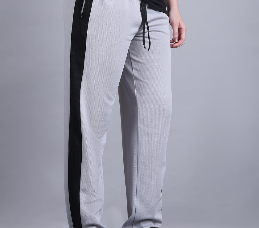 Mack Jonney Colorblock | Greyy | Relaxed Fit | Cotton Trackpant For Women