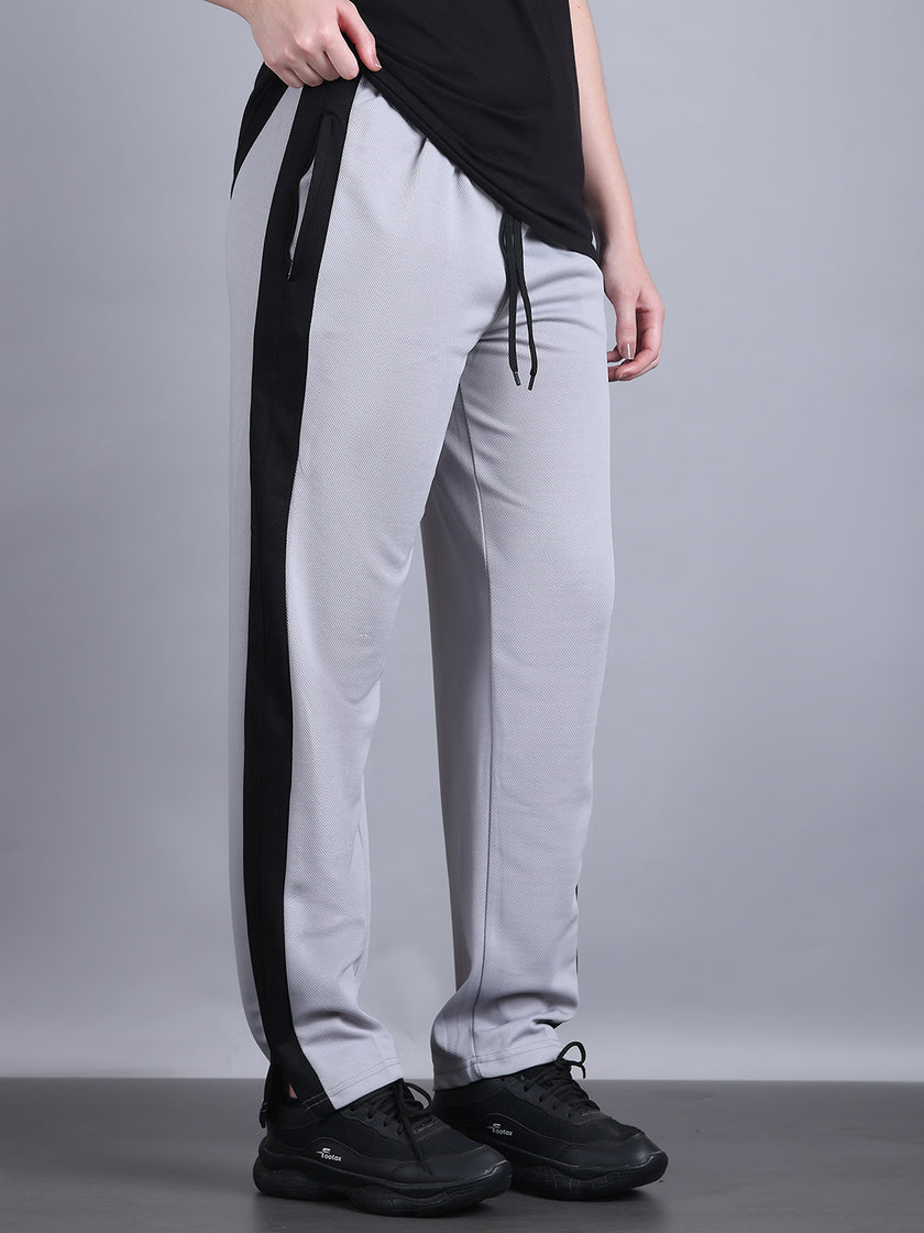 Mack Jonney Colorblock | Greyy | Relaxed Fit | Cotton Trackpant For Women