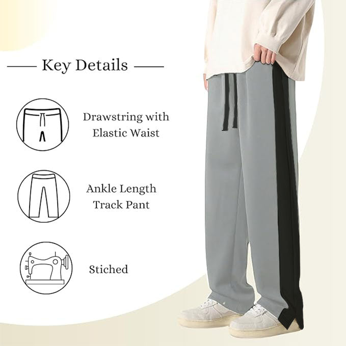 Mack Jonney  Regular Fit  Grey Cotton Trackpant For Men