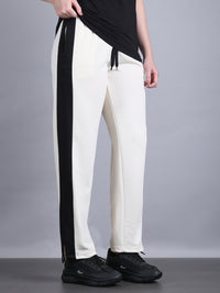 Mack Jonney Colorblock | off white | Relaxed Fit | Cotton Trackpant For Women