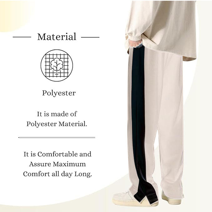 Mack Jonney  Regular Fit  Off White Cotton Trackpant For Men