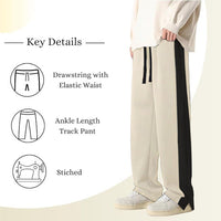 Mack Jonney  Regular Fit  Off White Cotton Trackpant For Men
