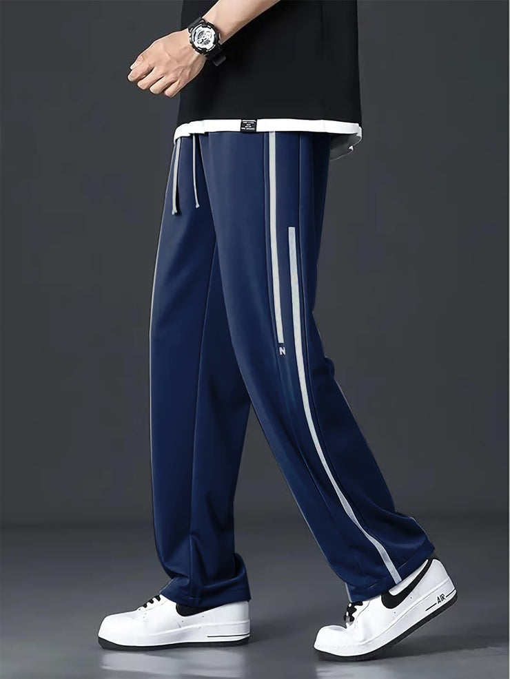 Mack Jonney Solid Blue Regular Fit Polyster Lycra Trackpant For Men