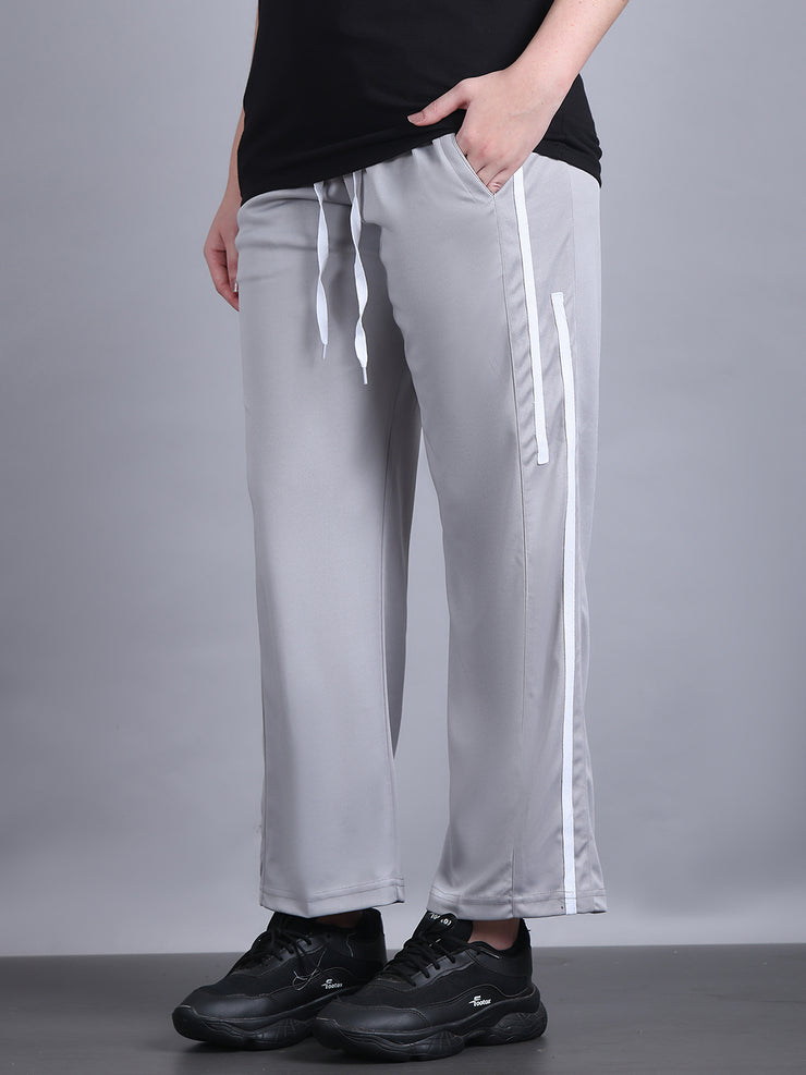 Mack Jonney Striped | Ggrey | Relaxed Fit | Polyster Lycra Trackpant For Women