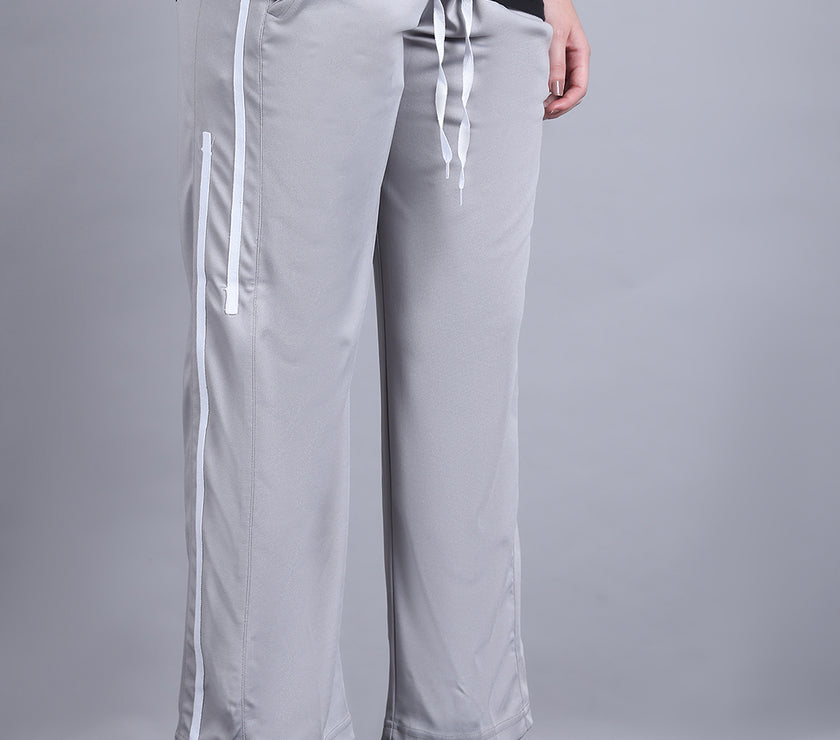 Mack Jonney Striped | Ggrey | Relaxed Fit | Polyster Lycra Trackpant For Women