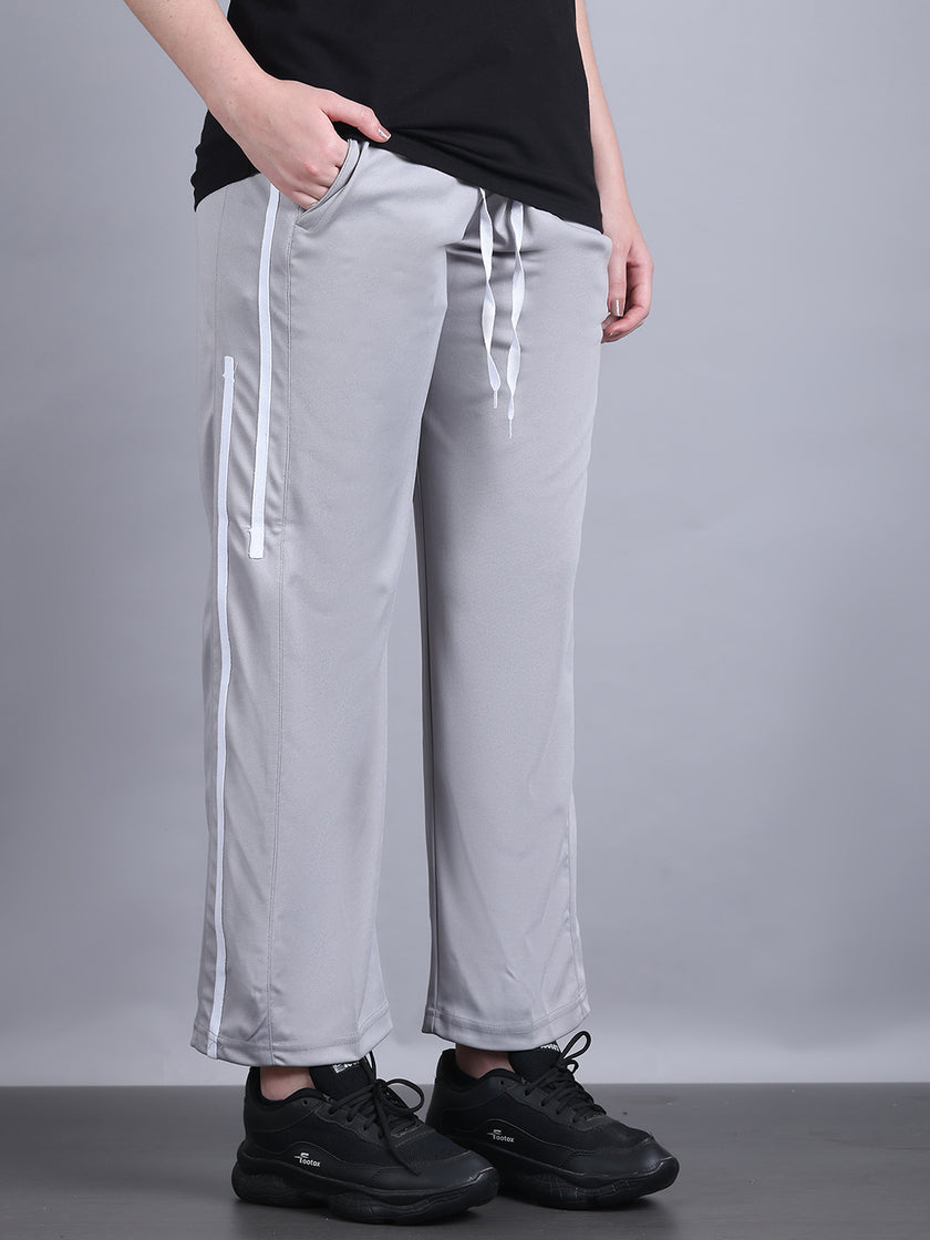 Mack Jonney Striped | Ggrey | Relaxed Fit | Polyster Lycra Trackpant For Women