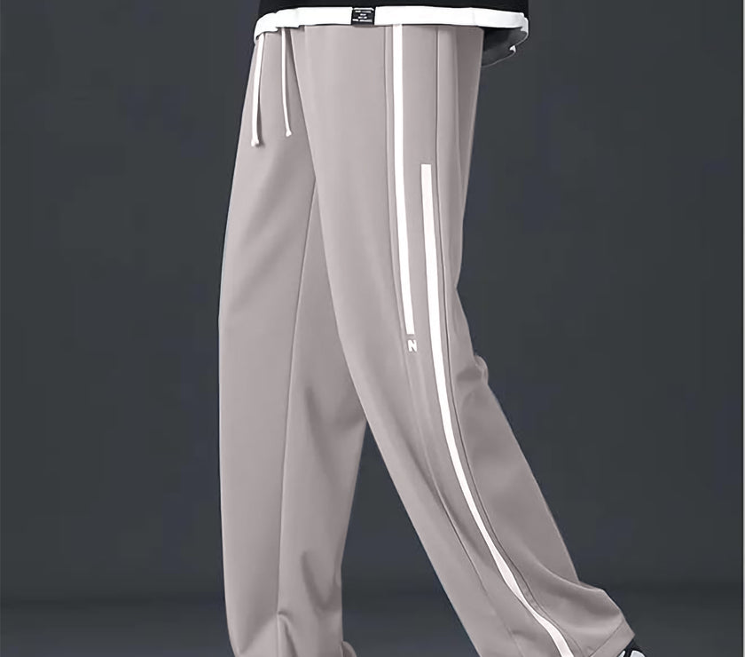 Mack Jonney Solid Light Grey Regular Fit Polyster Lycra Trackpant For Men