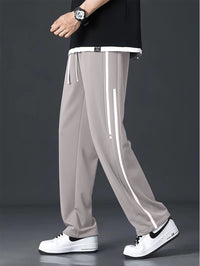 Mack Jonney Solid Light Grey Regular Fit Polyster Lycra Trackpant For Men