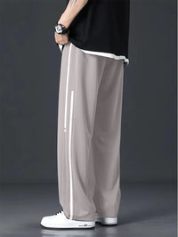 Mack Jonney Solid Light Grey Regular Fit Polyster Lycra Trackpant For Men