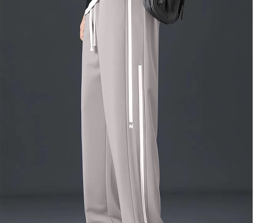 Mack Jonney Solid Light Grey Regular Fit Polyster Lycra Trackpant For Men