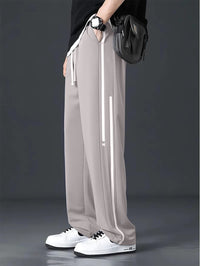 Mack Jonney Solid Light Grey Regular Fit Polyster Lycra Trackpant For Men