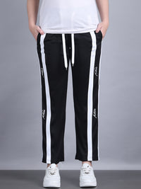 Mack Jonney Colorblock | Black | Relaxed Fit | Polyster Lycra Trackpant For Women