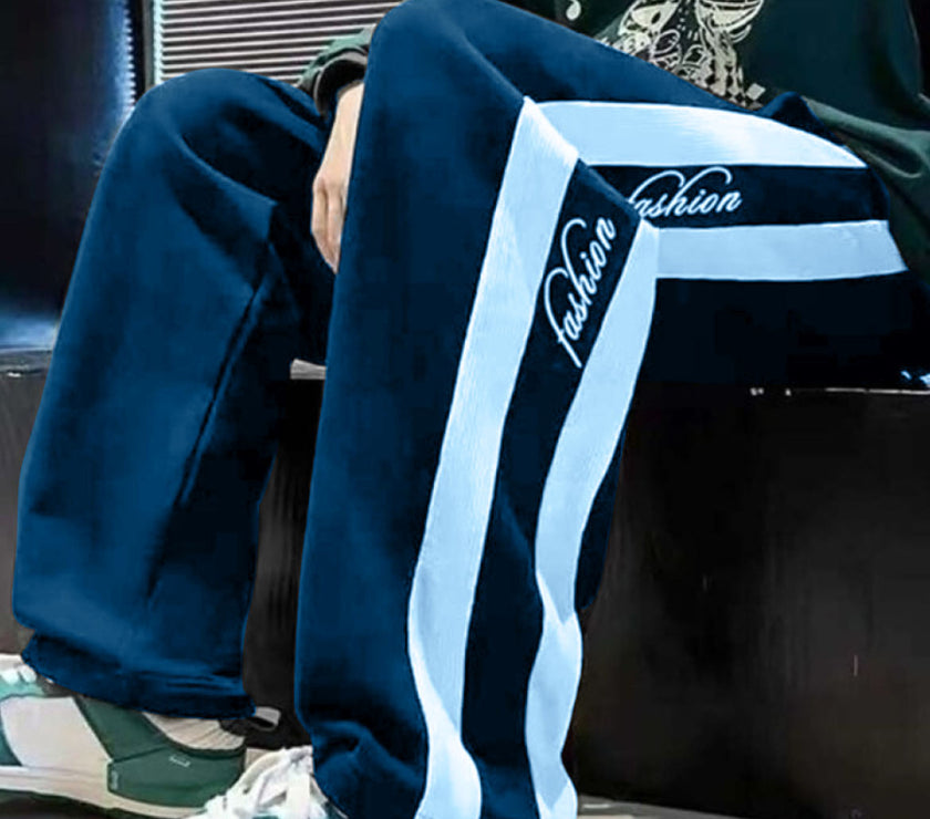 Mack Jonney  Regular Fit  Blue Polyster Lycra Trackpant For Men