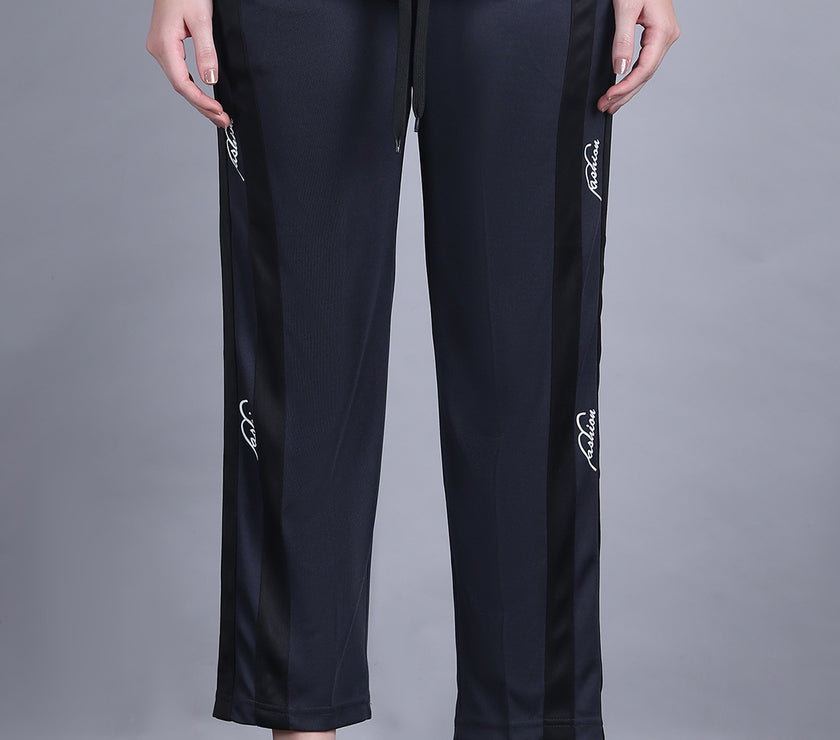 Mack Jonney Colorblock | Grey | Relaxed Fit | Polyster Lycra Trackpant For Women