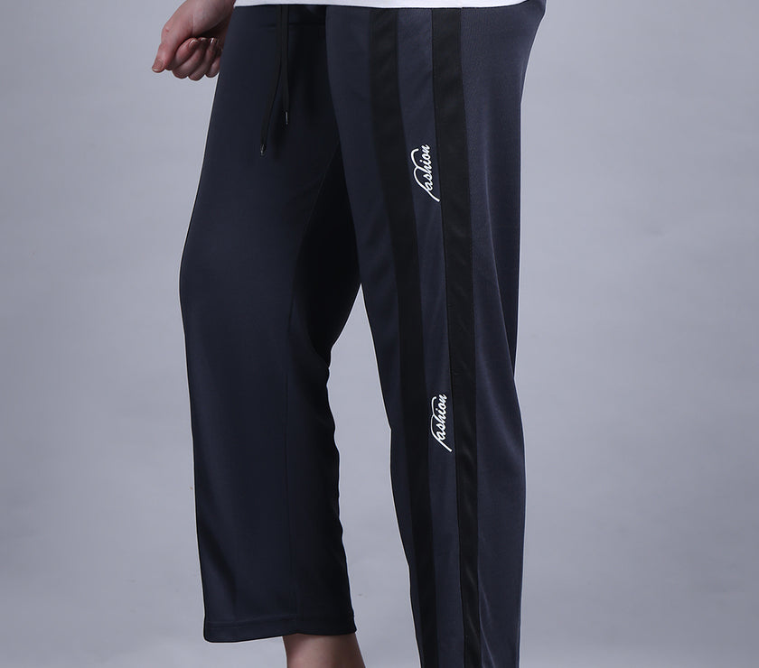 Mack Jonney Colorblock | Grey | Relaxed Fit | Polyster Lycra Trackpant For Women