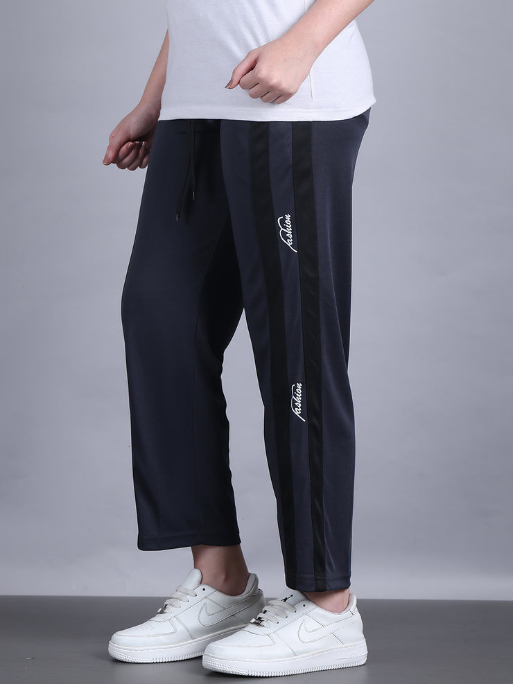 Mack Jonney Colorblock | Grey | Relaxed Fit | Polyster Lycra Trackpant For Women
