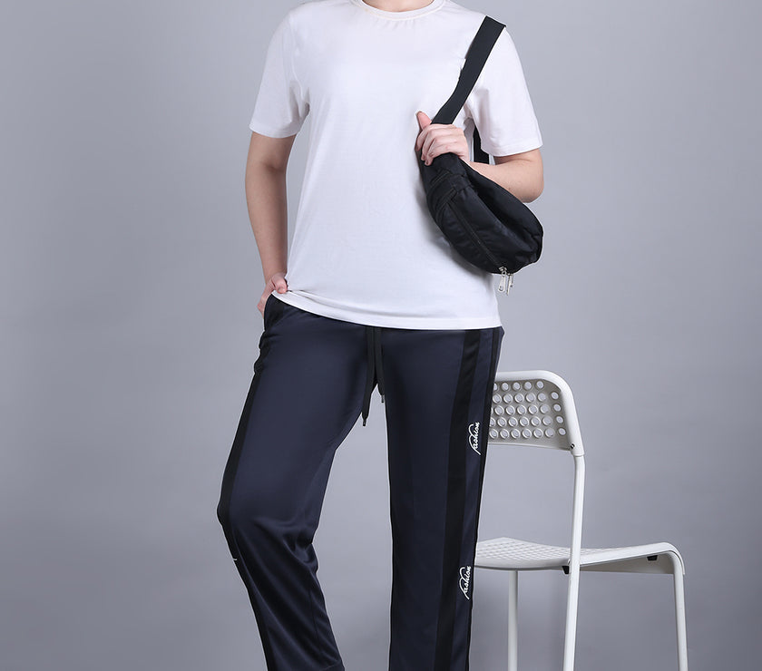 Mack Jonney Colorblock | Grey | Relaxed Fit | Polyster Lycra Trackpant For Women