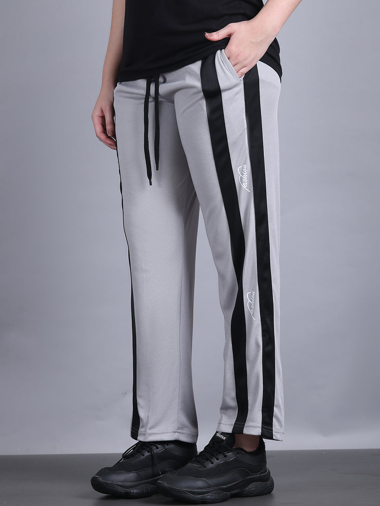 Mack Jonney Colorblock | Greyy | Relaxed Fit | Polyster Lycra Trackpant For Women