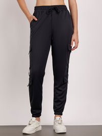Mack Jonney Solid | Grey | Cargo Style | Polyster Lycra Trackpant For Women