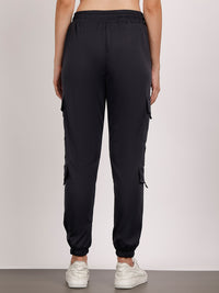 Mack Jonney Solid | Grey | Cargo Style | Polyster Lycra Trackpant For Women