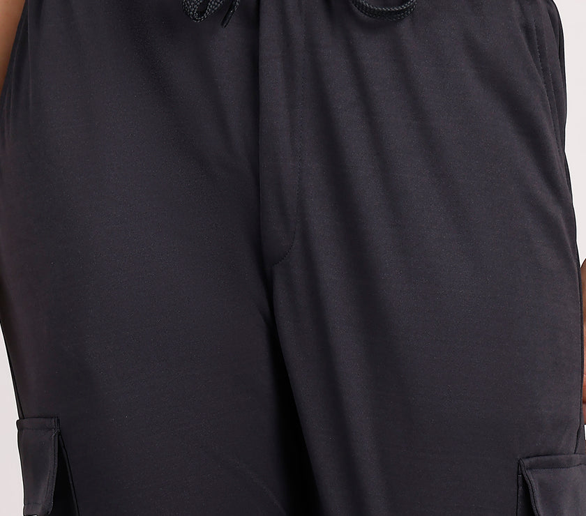 Mack Jonney Solid | Grey | Cargo Style | Polyster Lycra Trackpant For Women