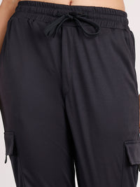Mack Jonney Solid | Grey | Cargo Style | Polyster Lycra Trackpant For Women