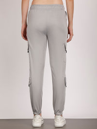 Mack Jonney Solid | lgrey | Cargo Style | Polyster Lycra Trackpant For Women