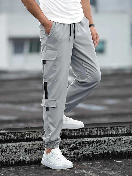 Mack Jonney  Regular Fit  Grey Polyster Lycra Trackpant For Men