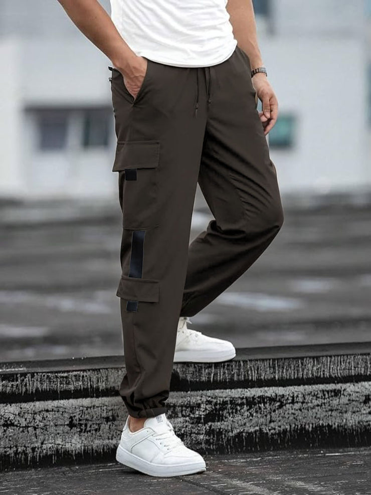 Mack Jonney  Regular Fit  Olive Polyster Lycra Trackpant For Men