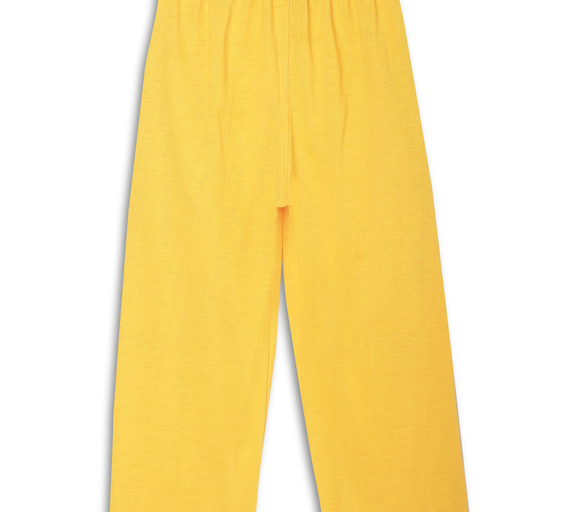 Mack Jonney Printed  Yellow Regular Fit Cotton blended Trackpant For Boys