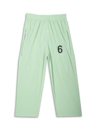 Mack Jonney Printed  Green Regular Fit Cotton blended Trackpant For Boys