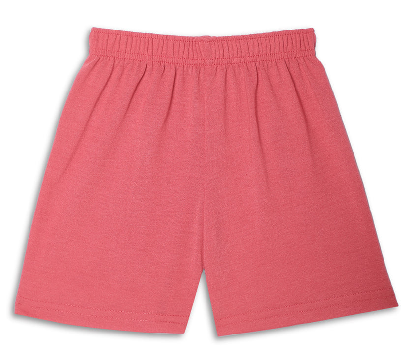 Mack Jonney Printed  Pink Regular Fit Cotton blended Shorts For Kids