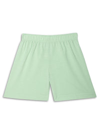 Mack Jonney Printed  Green Regular Fit Cotton blended Shorts For Kids