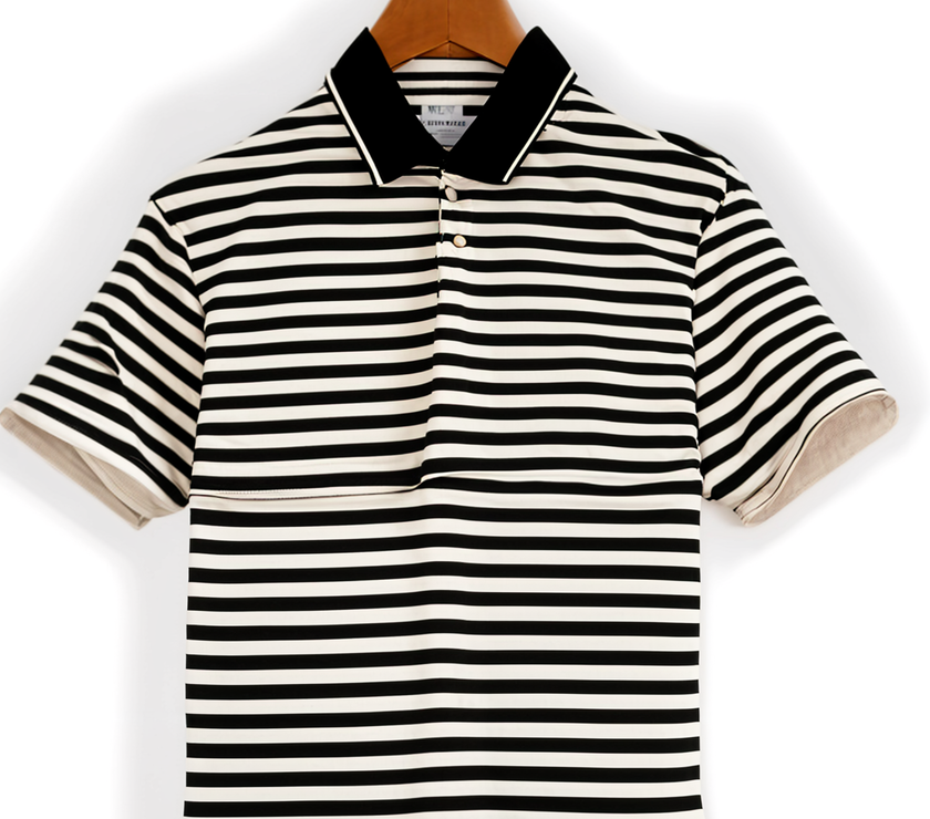 Mack Jonney Men's Striped Cotton Rich Polo T Shirt | Collar Tshirts | Half Sleeves | Stripe-Regular Fit
