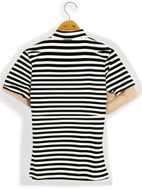 Mack Jonney Men's Striped Cotton Rich Polo T Shirt | Collar Tshirts | Half Sleeves | Stripe-Regular Fit