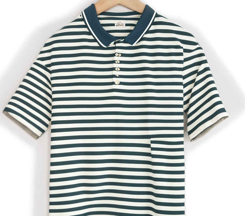 Mack Jonney Men's Striped Cotton Rich Polo T Shirt | Collar Tshirts | Half Sleeves | Stripe-Regular Fit