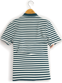 Mack Jonney Men's Striped Cotton Rich Polo T Shirt | Collar Tshirts | Half Sleeves | Stripe-Regular Fit